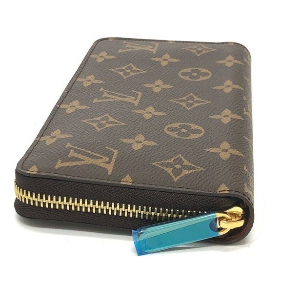 Authentic LOUIS VUITTON Monogram Zippy wallet Zip Around Long Wallet Brown - Picture 3 of 14